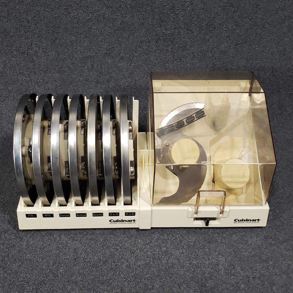 Cuisinart Food Processor Blade and Disc Holder‎ Set 7 Discs 2 Blades Cream Japan
